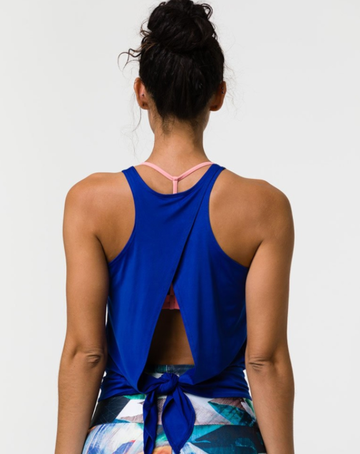Image Title Onzie Tie Back Tank - Royal Blue